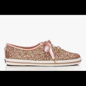 NIB keds Kate spade new york rose glitter sneakers